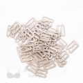 half inch or 12 mm nylon coated metal g-hooks GH-4100 beige from Bra-Makers Supply 100 hooks shown