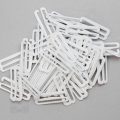 one inch or 25 mm nylon coated metal g-hooks GH-8100 white from Bra-Makers Supply 100 hooks shown