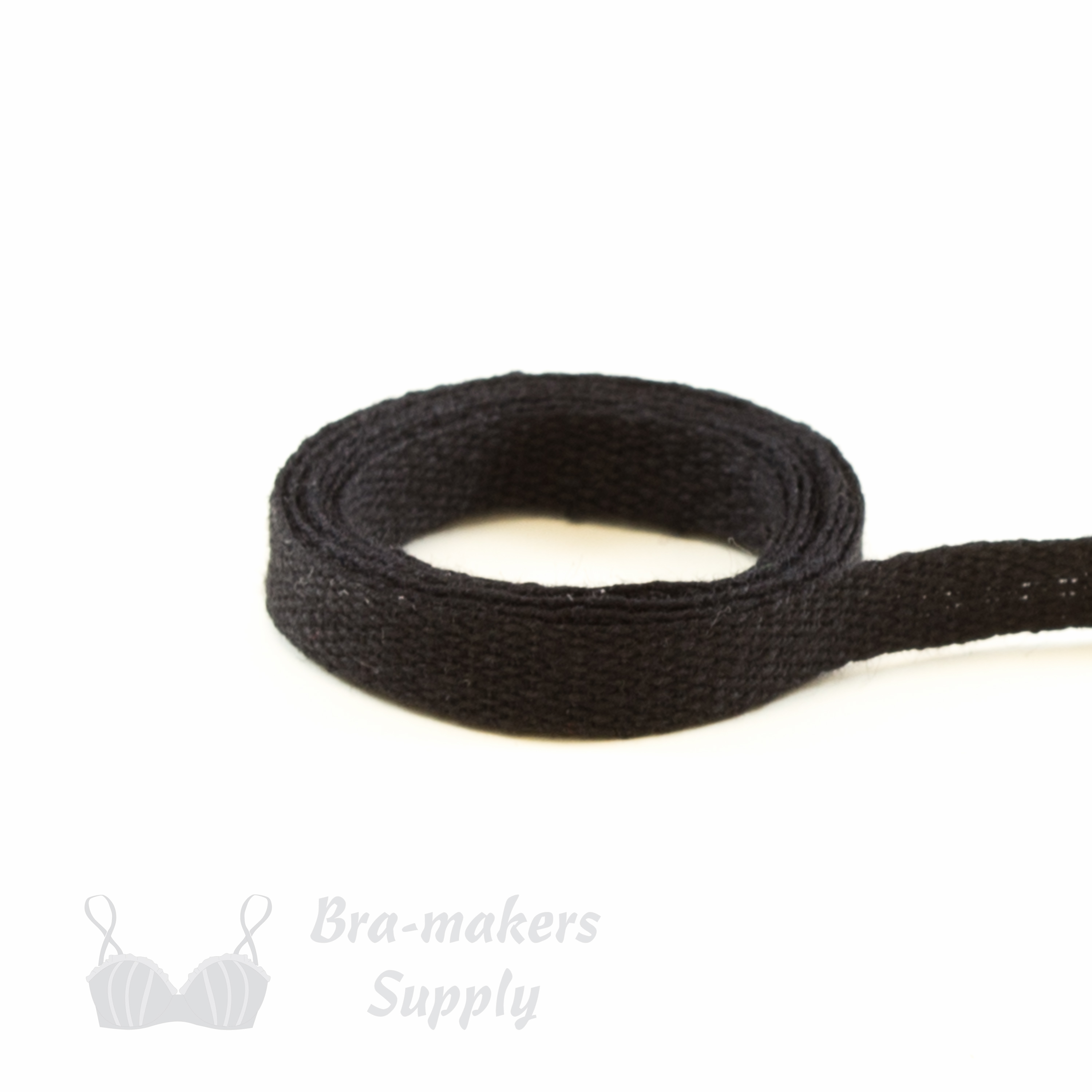 Premium Cotton Twill Tape, black