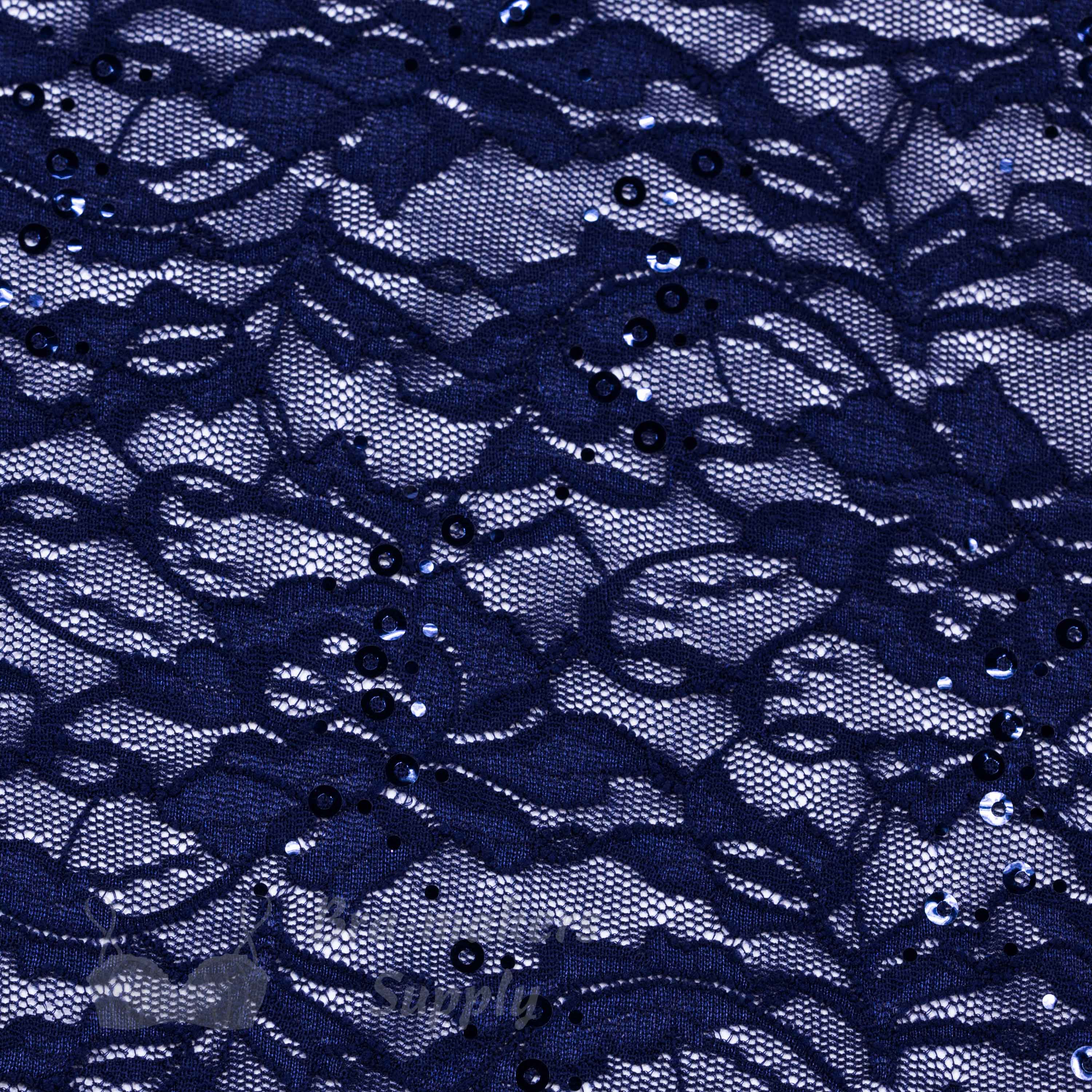 midnight blue lace fabric