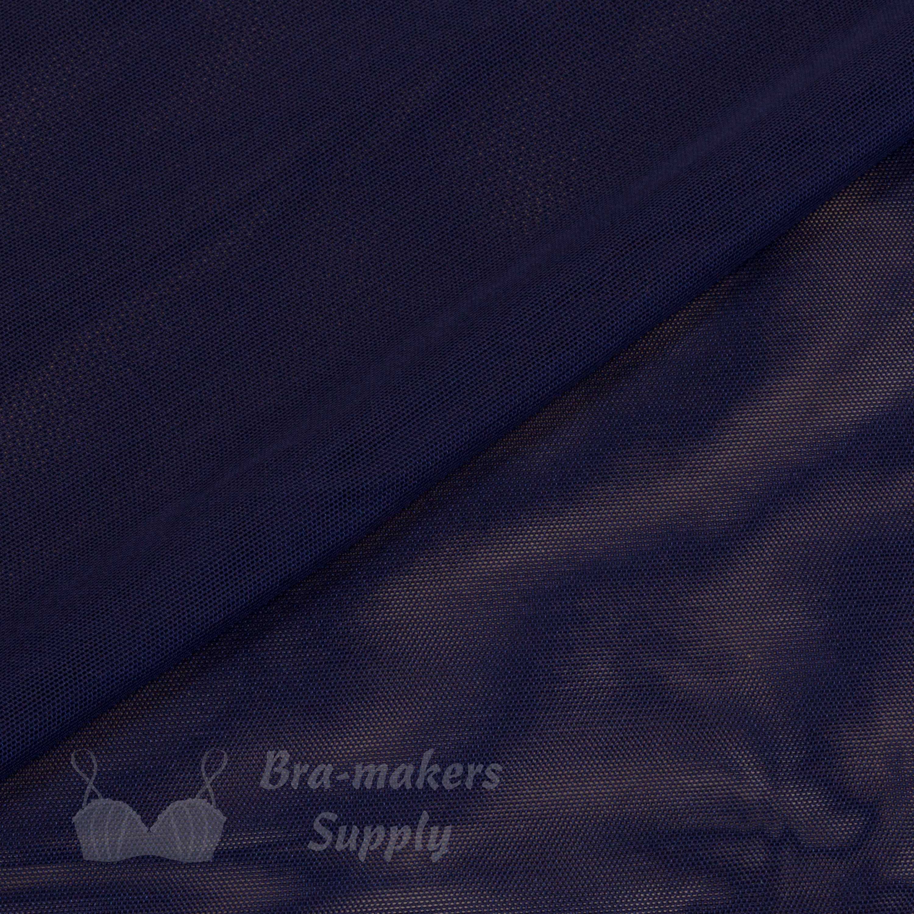 stretch mesh fabric FP-7 navy blue from Bra-Makers Supply folded shown