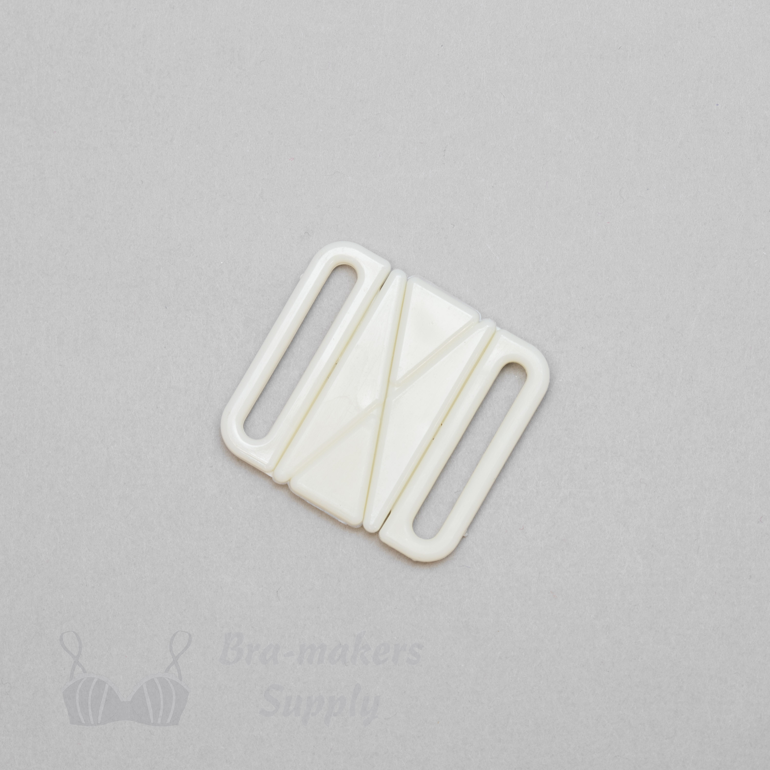 swimwear clicker back fastener CB-7 ivory from Bra-Makers Supply closed shown