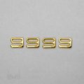 three eighths of an inch or 10 mm Jewellery quality metal g-hooks gold silver plated GH-32 gold from Bra-Makers Supply 4 hooks shown