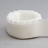 three quarters inch or 19mm pre-folded matte scalloped fold-over elastic binding EF-9 white from Bra-Makers Supply 1 metre roll shown