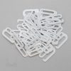 three quarters of an inch or 18 mm heavy duty metal g-hooks GH-6400 white from Bra-Makers Supply 100 hooks shown