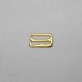 three quarters of an inch or 19 mm Jewellery quality metal g-hooks gold silver plated GH-62 gold from Bra-Makers Supply 1 hook shown