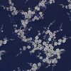 chinese brocade-polyester silver on navy plum blossom FBP-25.6899 from Bra-Makers Supply