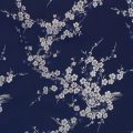 chinese brocade-polyester silver on navy plum blossom FBP-25.6899 from Bra-Makers Supply