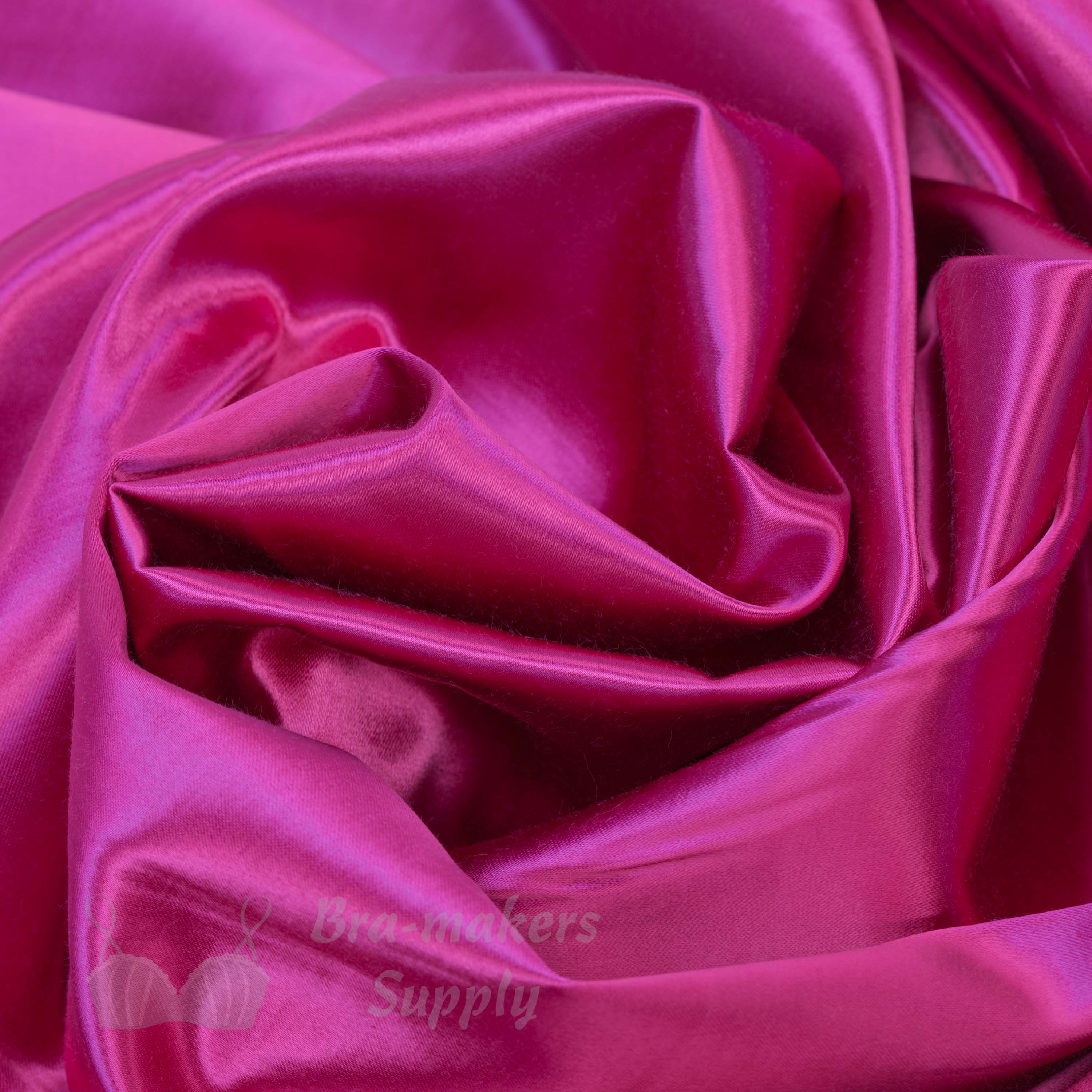 cotton backed satin fuchsia from Bra-Makers Supply twirl shown