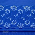 royal blue trio bra fabrics pack with white flowers stretch lace KT-67-LS-67.6710 from Bra-Makers Supply