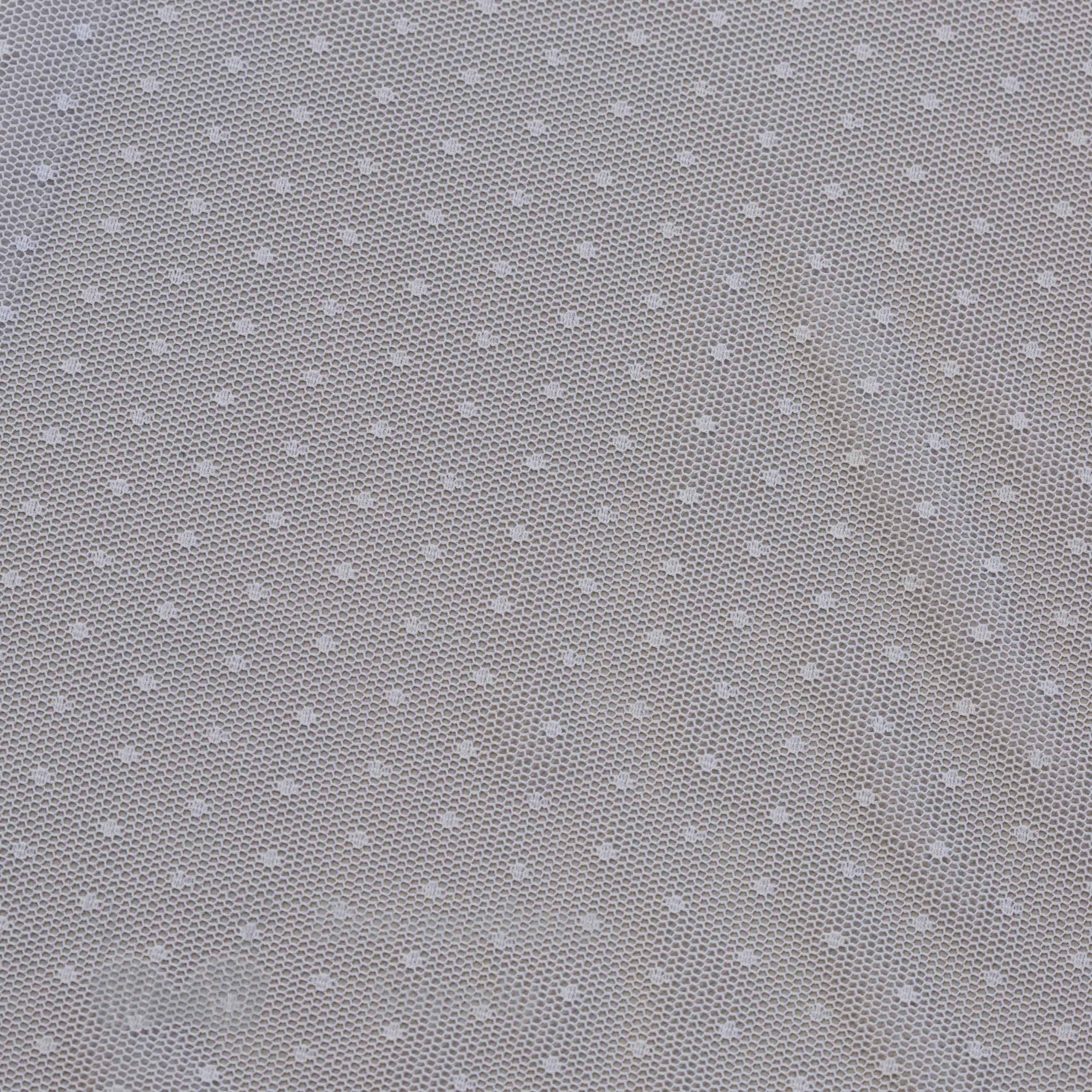 swiss dot tulle fabric FM-3583 white from Bra-Makers Supply flat shown