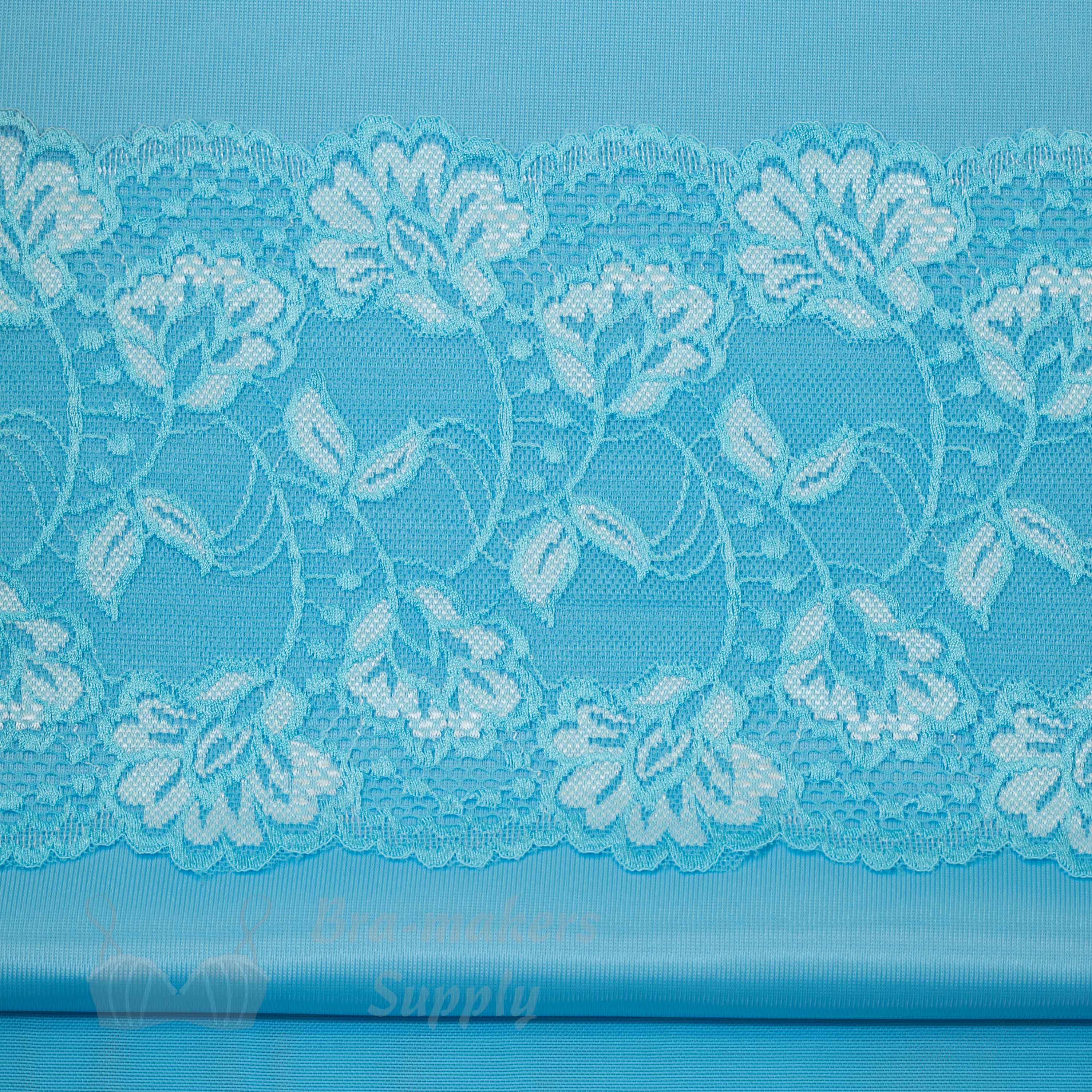 turquoise trio bra fabrics pack with turquoise stretch lace KT-65-LS-65.6510 from Bra-Makers Supply