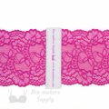 six inch white fuchsia floral stretch lace LS-63.4510 from Bra-Makers Supply ruler shown