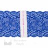 six inch white royal blue floral stretch lace LS-63.6710 from Bra-Makers Supply ruler shown