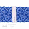 six inch white royal blue floral stretch lace LS-63.6710 from Bra-Makers Supply ruler shown