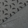 Bamboo Knit with Feather Print Grey and Black Bra-makers Supply