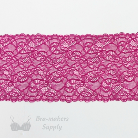 Seven Inch Fuchsia Stretch Lace Bra-makers Supply