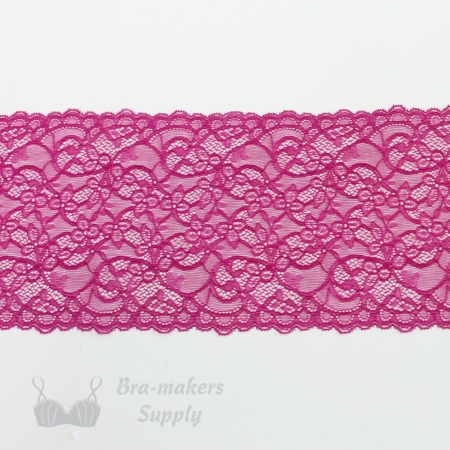 One Inch Pink Stretch Scalloped Lace Trim - Bra-Makers Supply