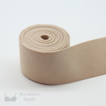 EP-137 Plush Waistband Elastic Sports Bra Elastic - Beige (Pantone 14-1212)