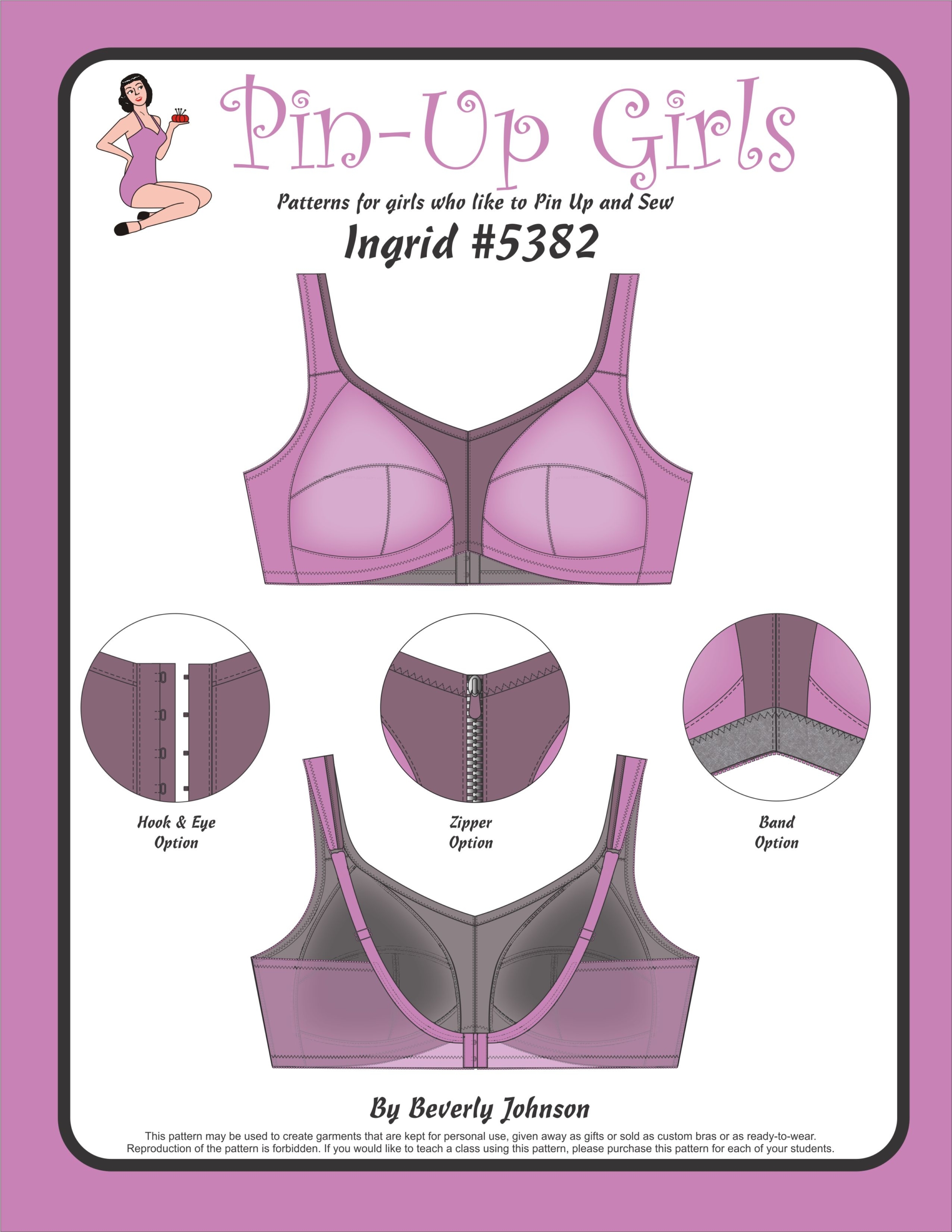 Wirefree bra pattern, Linen bra sewing pattern, Cotton bra - Inspire Uplift