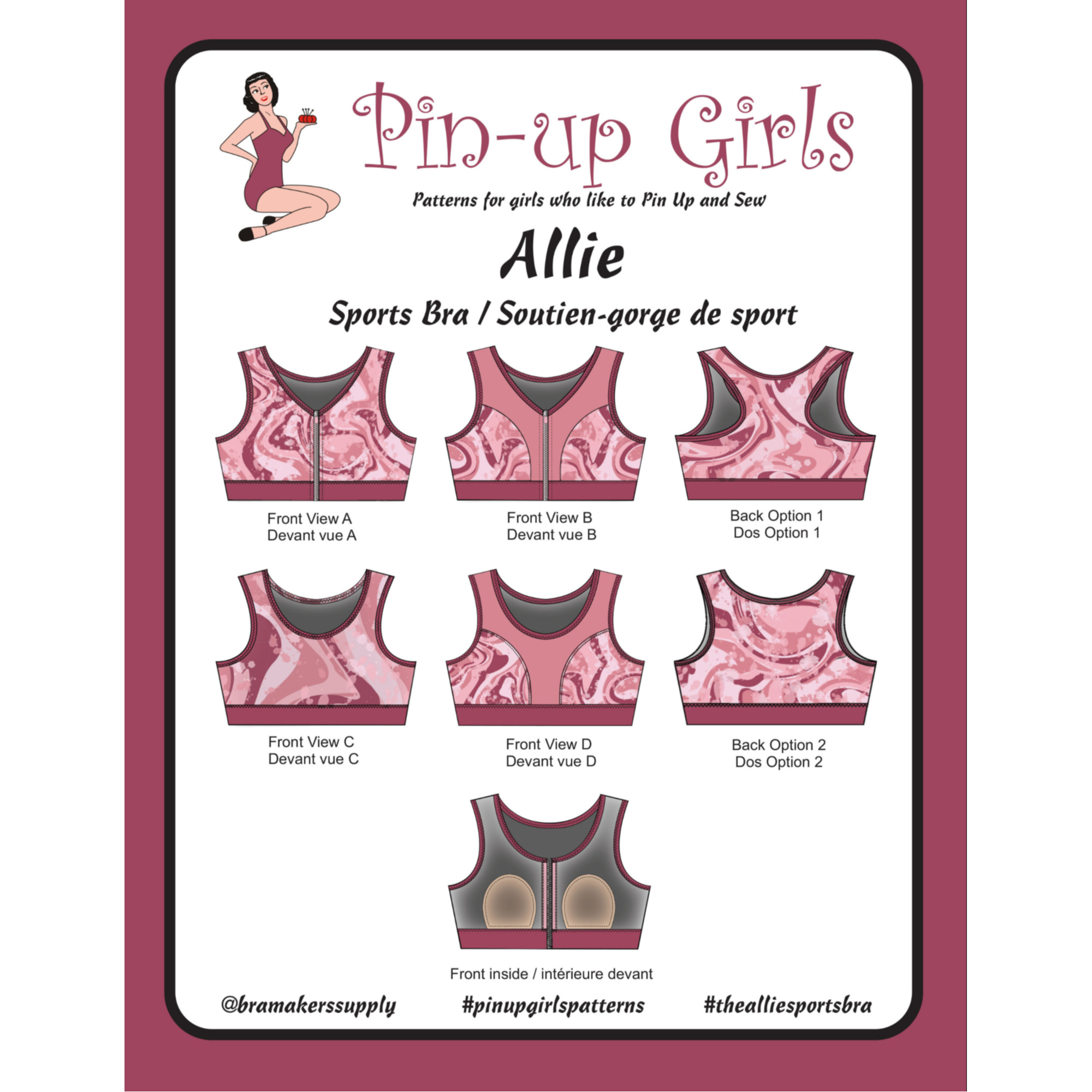 Allie Sports Bra Pattern - sports bra from Bra-Makers Supply