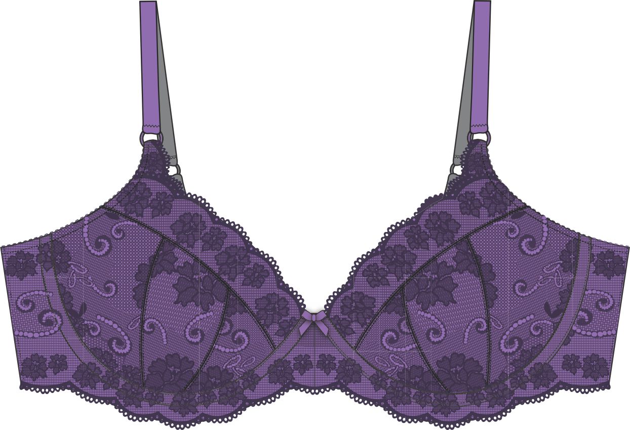 Amethyst Lace Bra Pattern -bra pattern from Bra Makers Supply