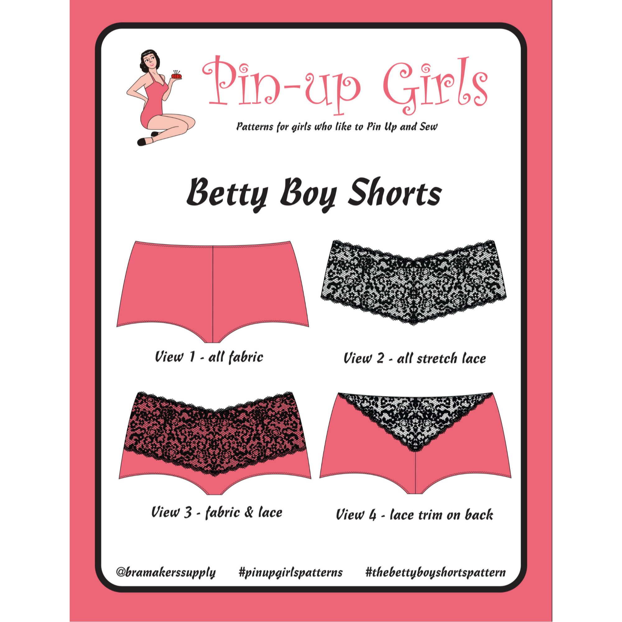 Betty Boy Shorts Pattern Collection - Bra-Makers Supply