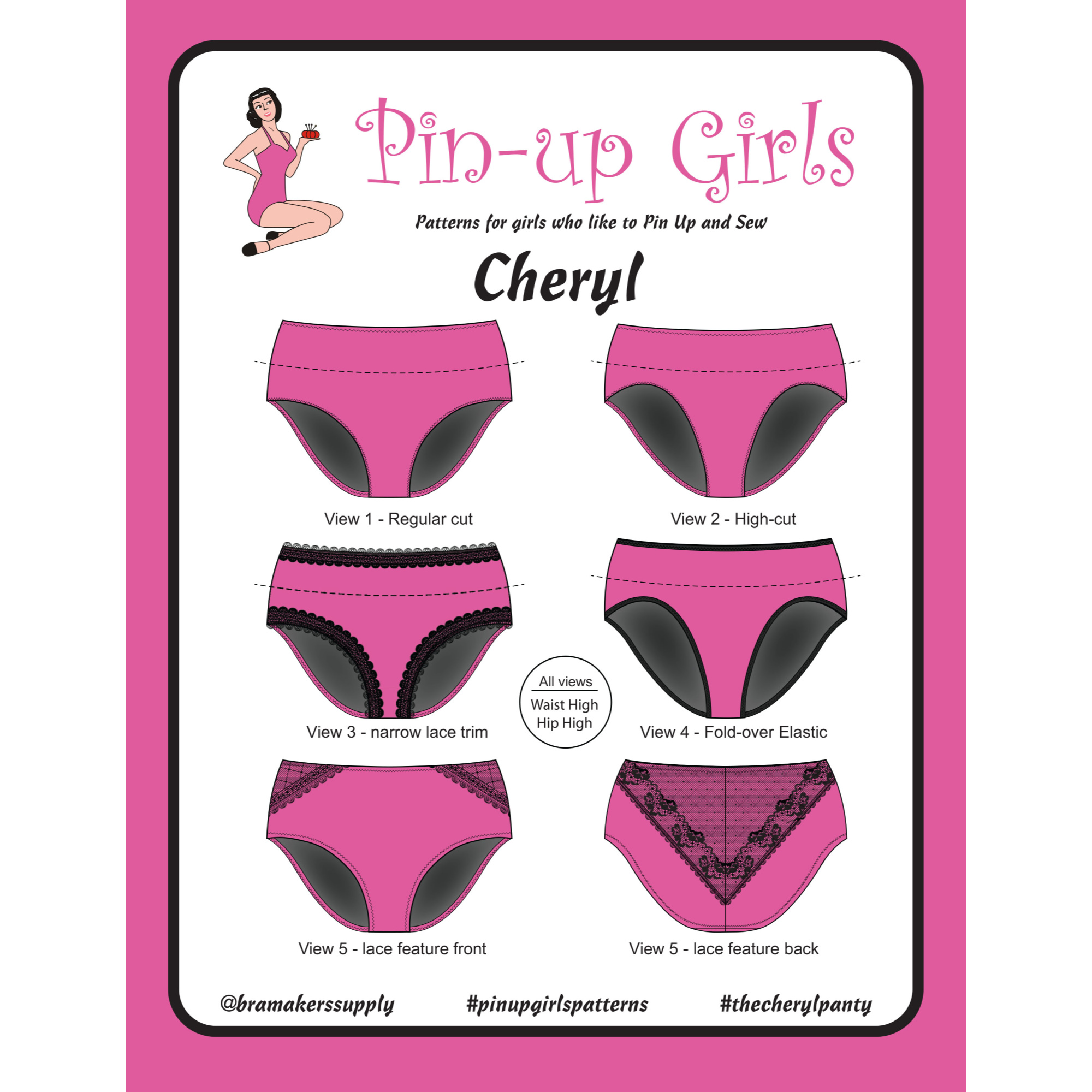 Buy Sewing Pattern for No Show Panties No Elastic Underwear