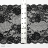 Eight Inch Black and Silver Floral Stretch Lace Bra-makers Supply