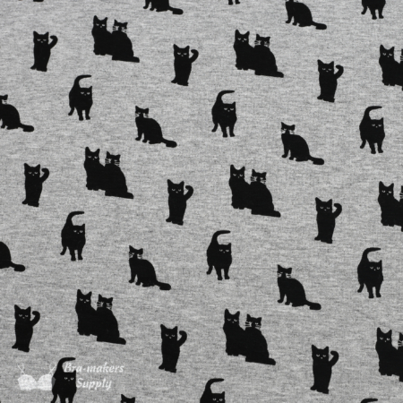 FR-392 Heathered Grey w/ Black Cats