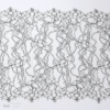 Fourteen Inch White Black Eyelash Floral Pre-Cut Stretch Lace Bra-makers Supply