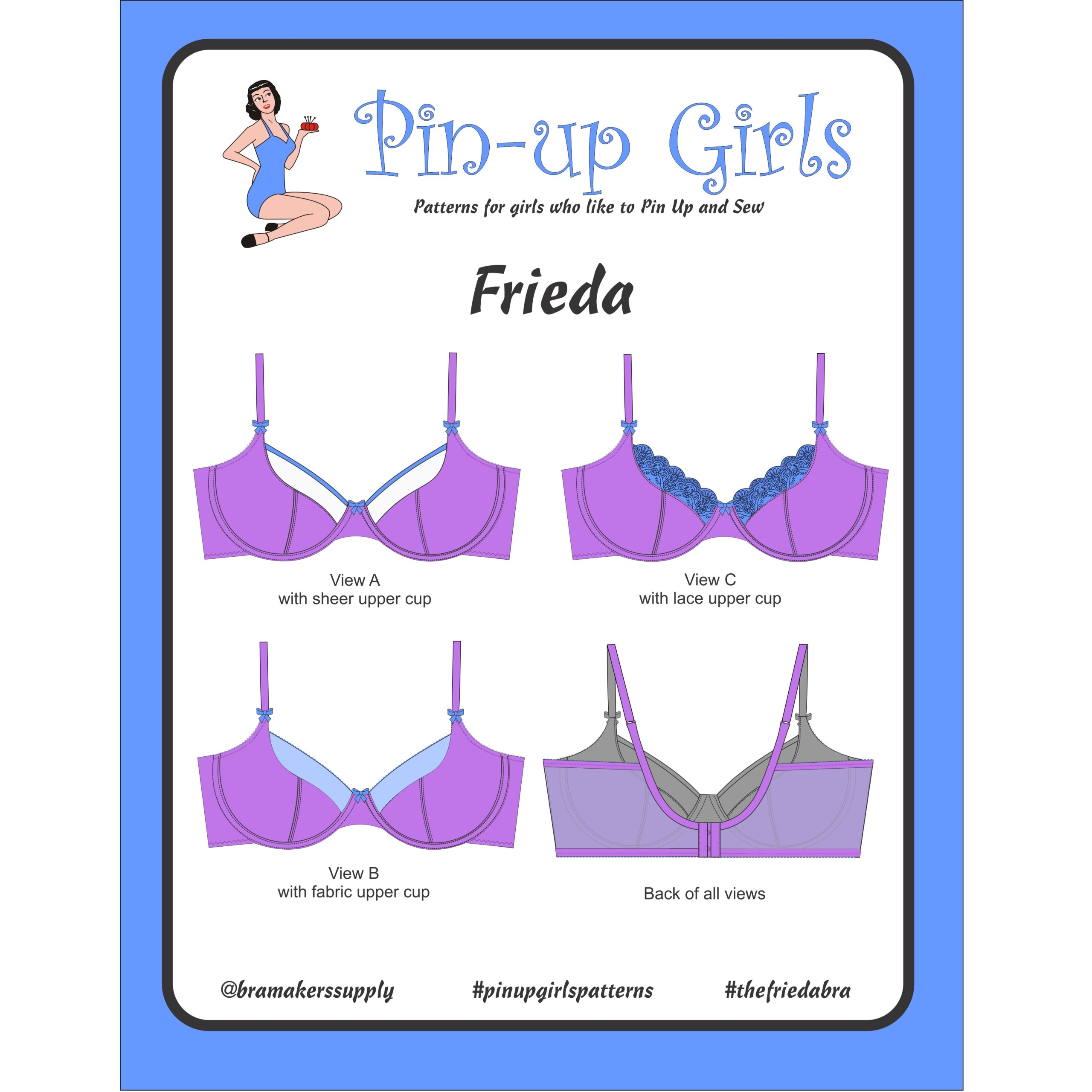 Frieda Partial Band Bra Pattern - Bra-Makers Supply