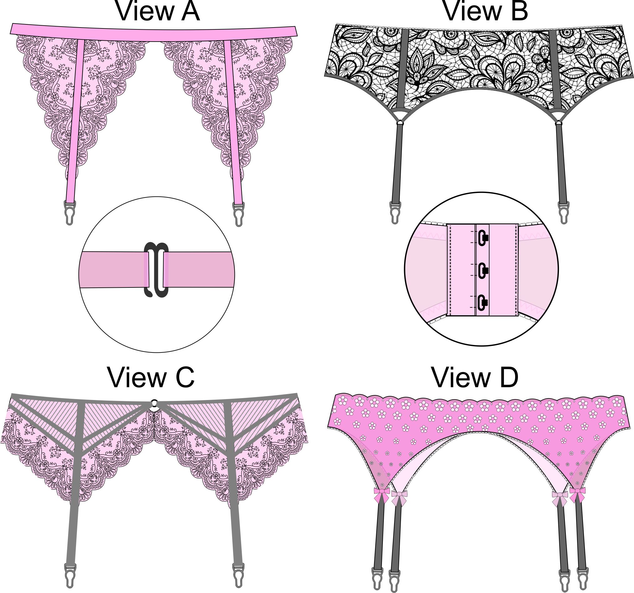 Garter Belts Pattern Collection - Bra-Makers Supply