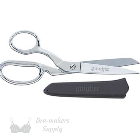 Gingher 8-inch Left-Handed Knife Edge Chrome Bent Scissors/Dressmaker's Shears bra-makers Supply