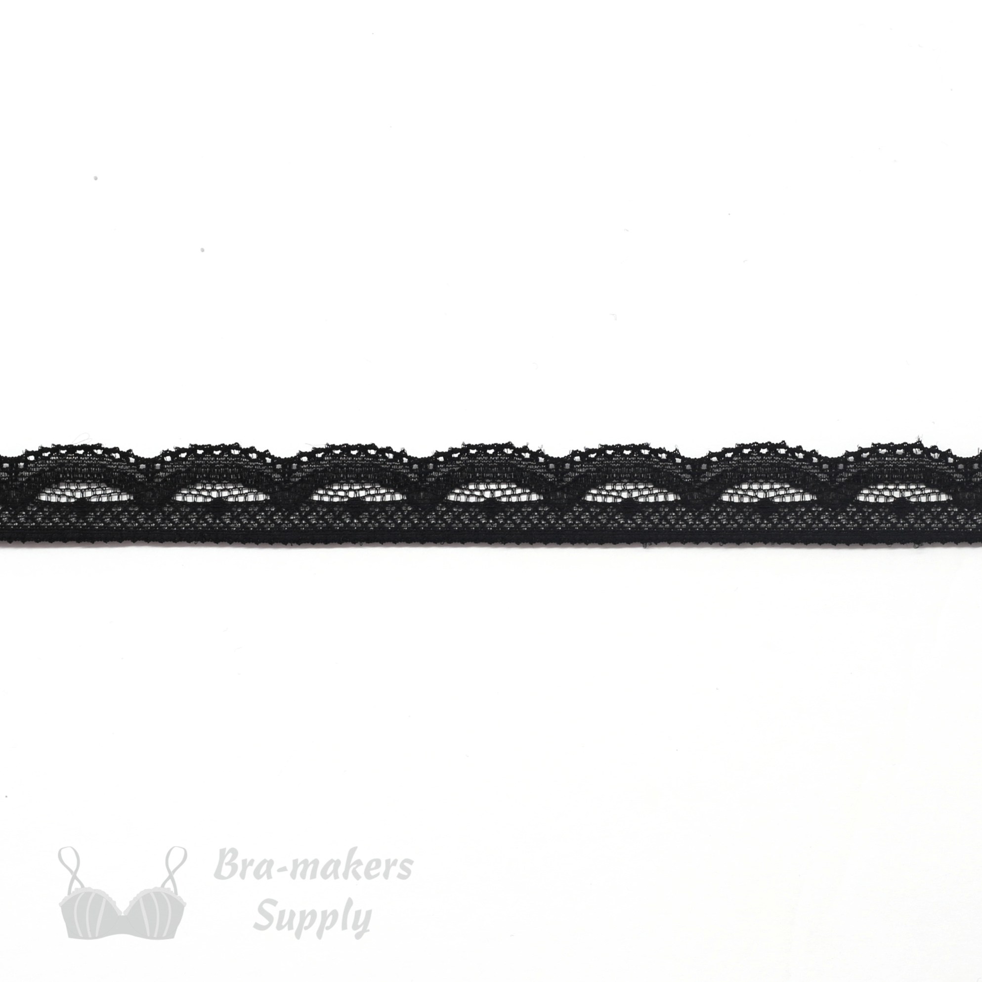Black Edge Lace Trim - 0.5 (BK0012E03)