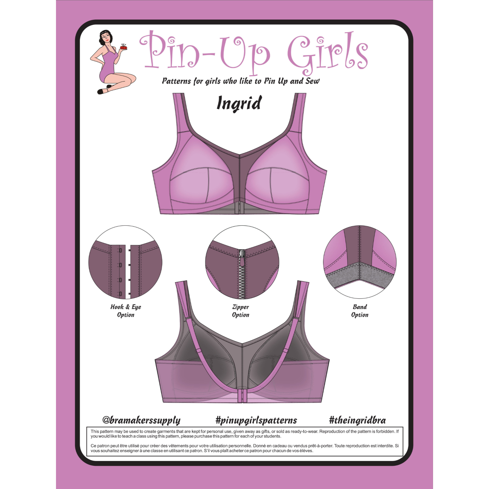 Ingrid Non-wired Bra Pattern - from Bra-Makers Supply