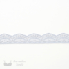 One Inch Light Blue Grey Stretch Scalloped Lace Trim Bra-makers Supply