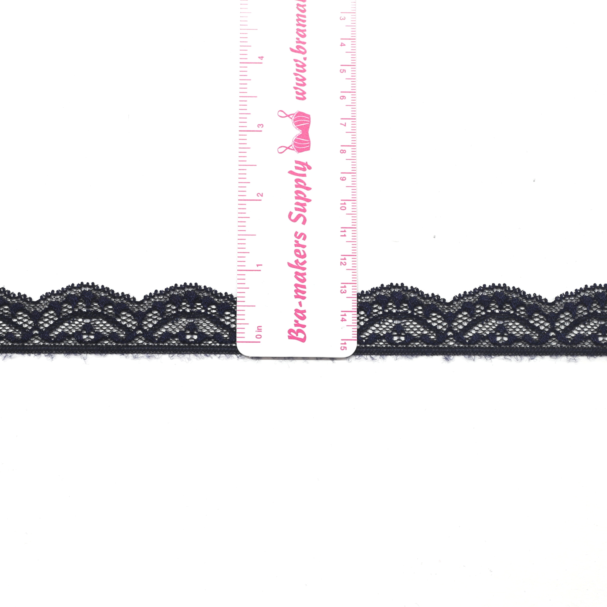 Stretch Lace Trim - Narrow Black Scallop - 2 (5 cm) — LilypaDesigns