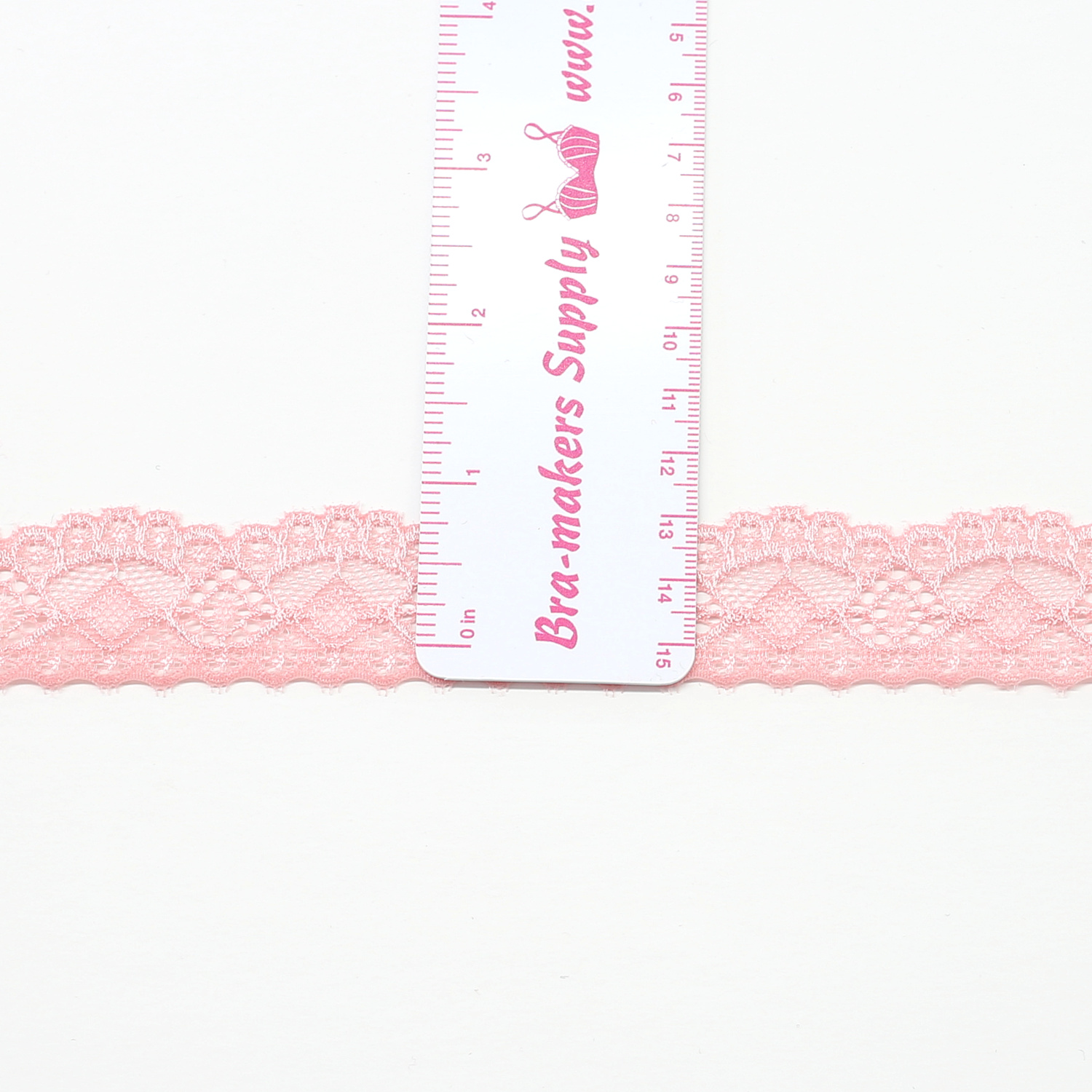 1 1/2 Scalloped Edge Wired Ribbon: Rose Pink - 1 Yard – Sugar Pink Boutique