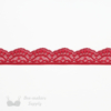 One Inch Red Stretch Scalloped Lace Trim Bra-makers Supply