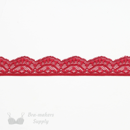 One Inch Pink Stretch Scalloped Lace Trim - Bra-Makers Supply