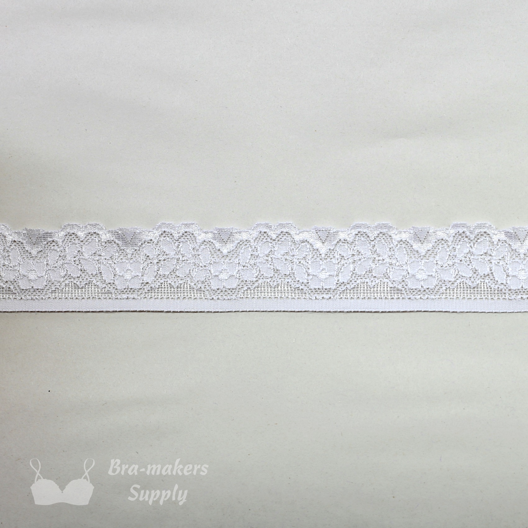 One and a Half Inch White Stretch Lace Edging- Bra-Makers Supply