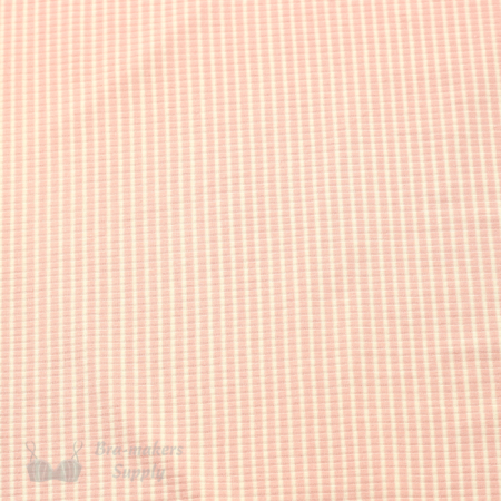 Rib Knit Mini Stripe Stretch Rayon - Pink