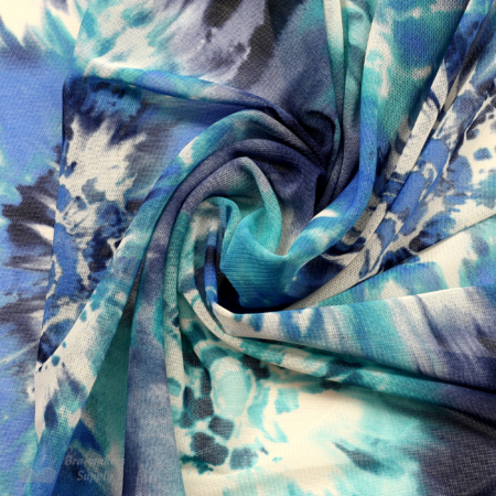 Tie Dye Printed Stretch Mesh Fabric - Bra-Makers Supply