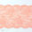 Six Inch Deep Coral Delicate Floral Stretch Lace