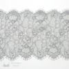 Six Inch Platinum Eyelash Floral Pre-Cut Stretch Lace