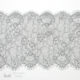 Six Inch Platinum Eyelash Floral Pre-Cut Stretch Lace