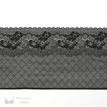 One Inch Black Rigid Lace Edge - Bra-Makers Supply