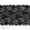 Six Inch Silver Black Border Floral Stretch Lace Bra-makers Supply