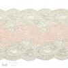 Six Inch Taupe Shell Pink Floral Stretch Lace Bra-makers Supply